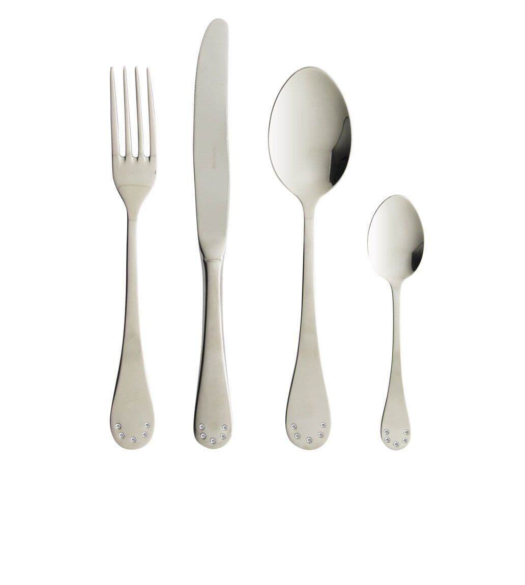 HERDMAR Комплект прибори “ROCCO“ с 5 бр. бели кристали SWAROVSKI – 24 части