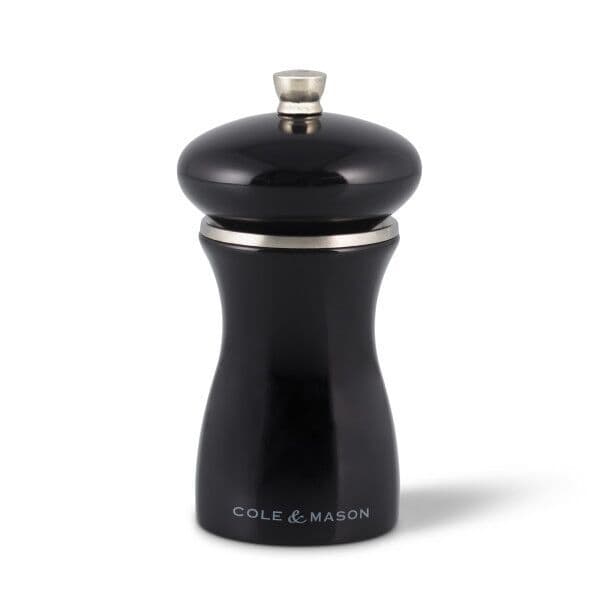 COLE&MASON Мелничка за сол “SHERWOOD BLACK GLOSS“ – 12 см. – цвят черен