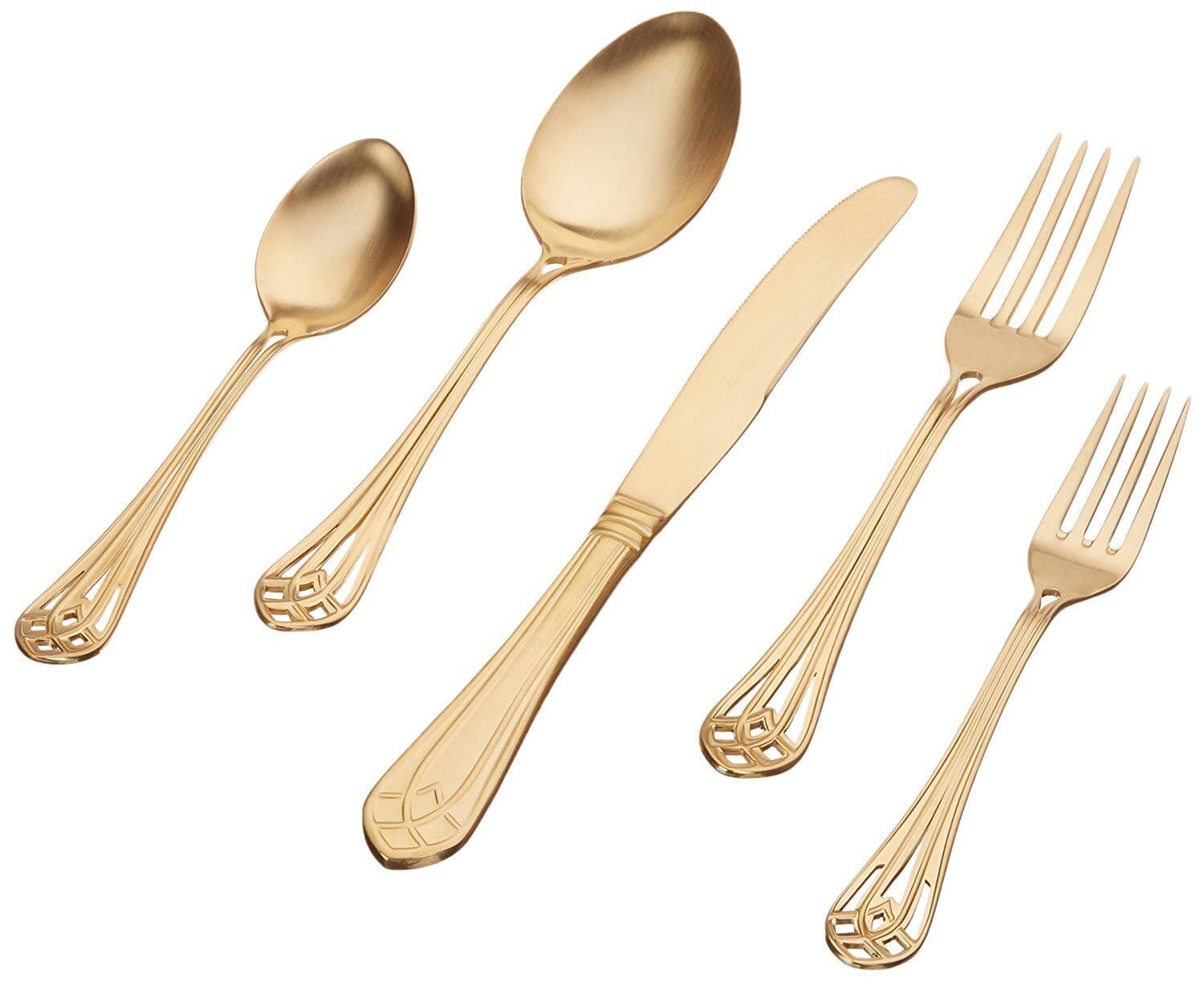 HERDMAR Комплект прибори за хранене “VITRAL“- 36 части – позлатени / мат