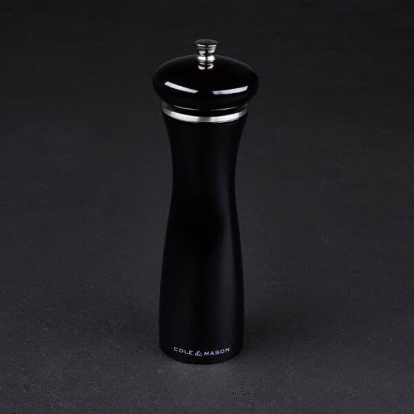 COLE&MASON Мелничка за сол “SHERWOOD BLACK GLOSS“ – 20 см. – цвят черен