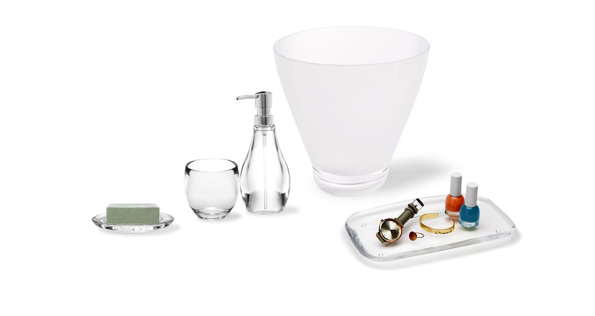 UMBRA Съд за четки за зъби “DROPLET“ – прозрачен