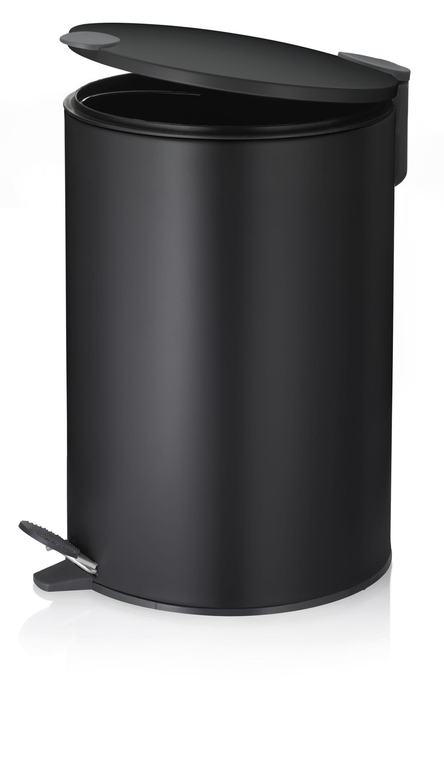 KELA Кош за отпадъци с педал “Mats“ - черен - 12 л.