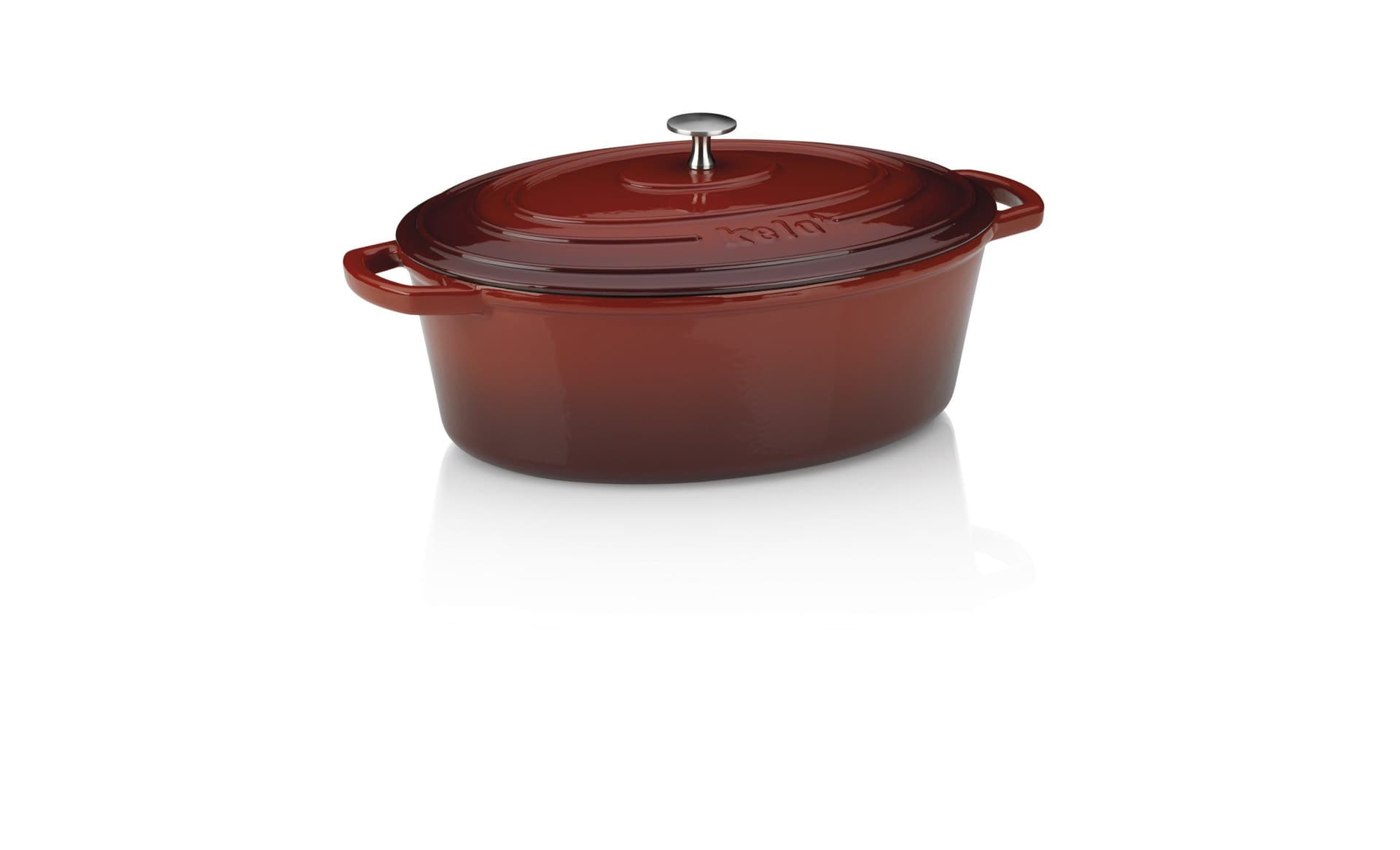 KELA Чугунена овална тенджера с капак “Calido“ – 33х26 см. – червена