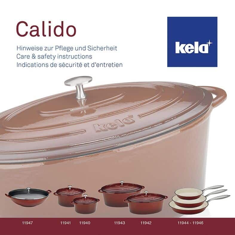 KELA Чугунена овална тенджера с капак “Calido“ – 33х26 см. – червена