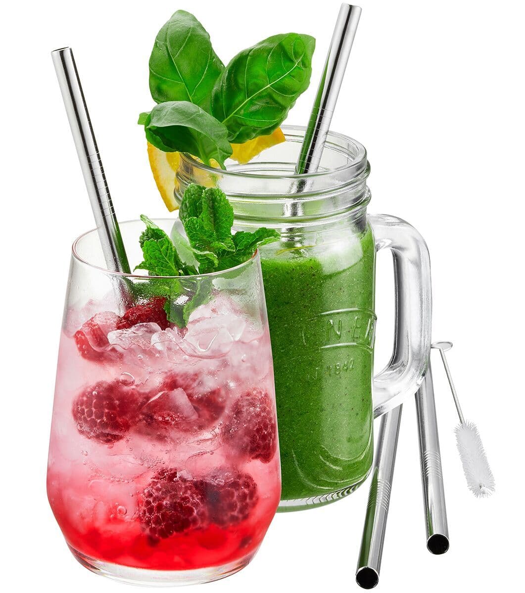 GEFU Сет от 4 броя стоманени сламки “FUTURE“ – 18 см.