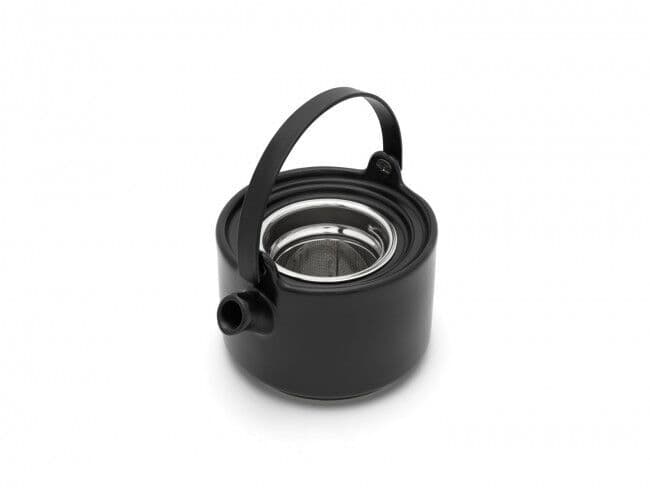 BREDEMEIJER Керамичен сет за чай с филтър и бамбуков капак “Umea“ – черен – 0,5 л.