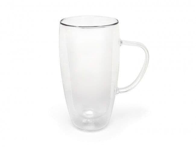 BREDEMEIJER Сет от 2 двустенни стъклени чаши с дръжка за Cappuccino/Latte Macchiato – 400 мл.