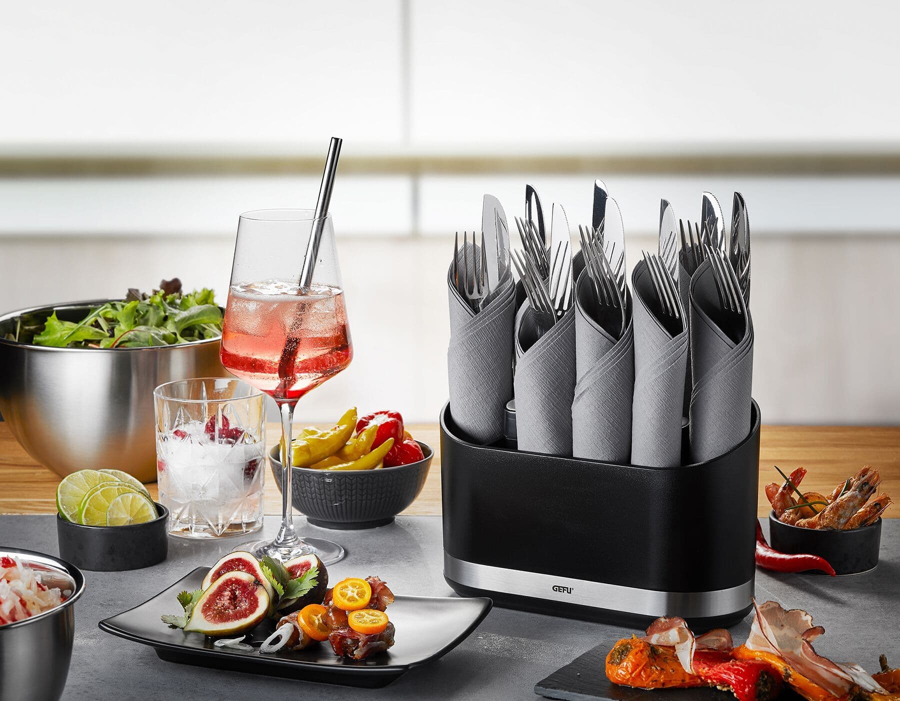GEFU Поставка / органайзер за кухненски прибори с отделения “SMARTLINE“