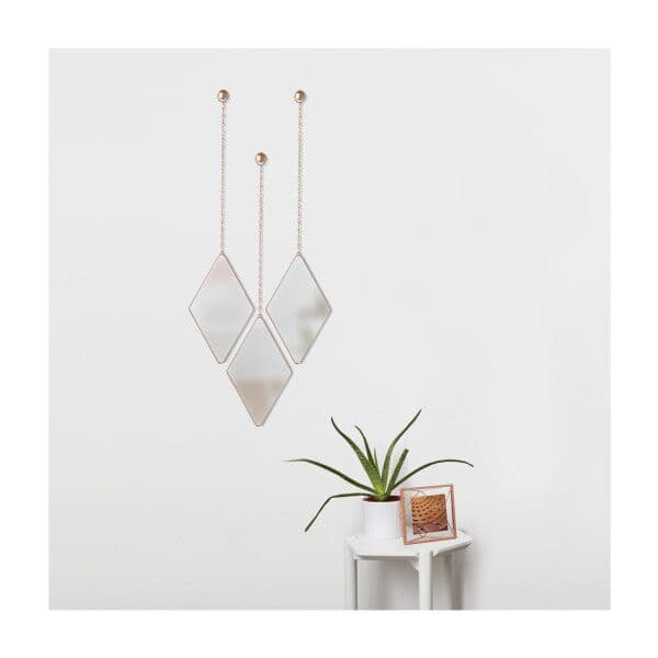 UMBRA Комплект от 3бр висящи огледала “DIMA“ – цвят мед