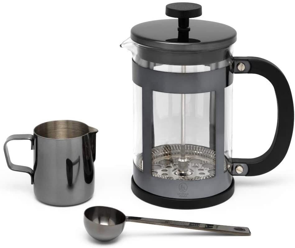 LEOPOLD VIENNA Комплект за кафе или чай от 3 части – 800 мл – цвят черен