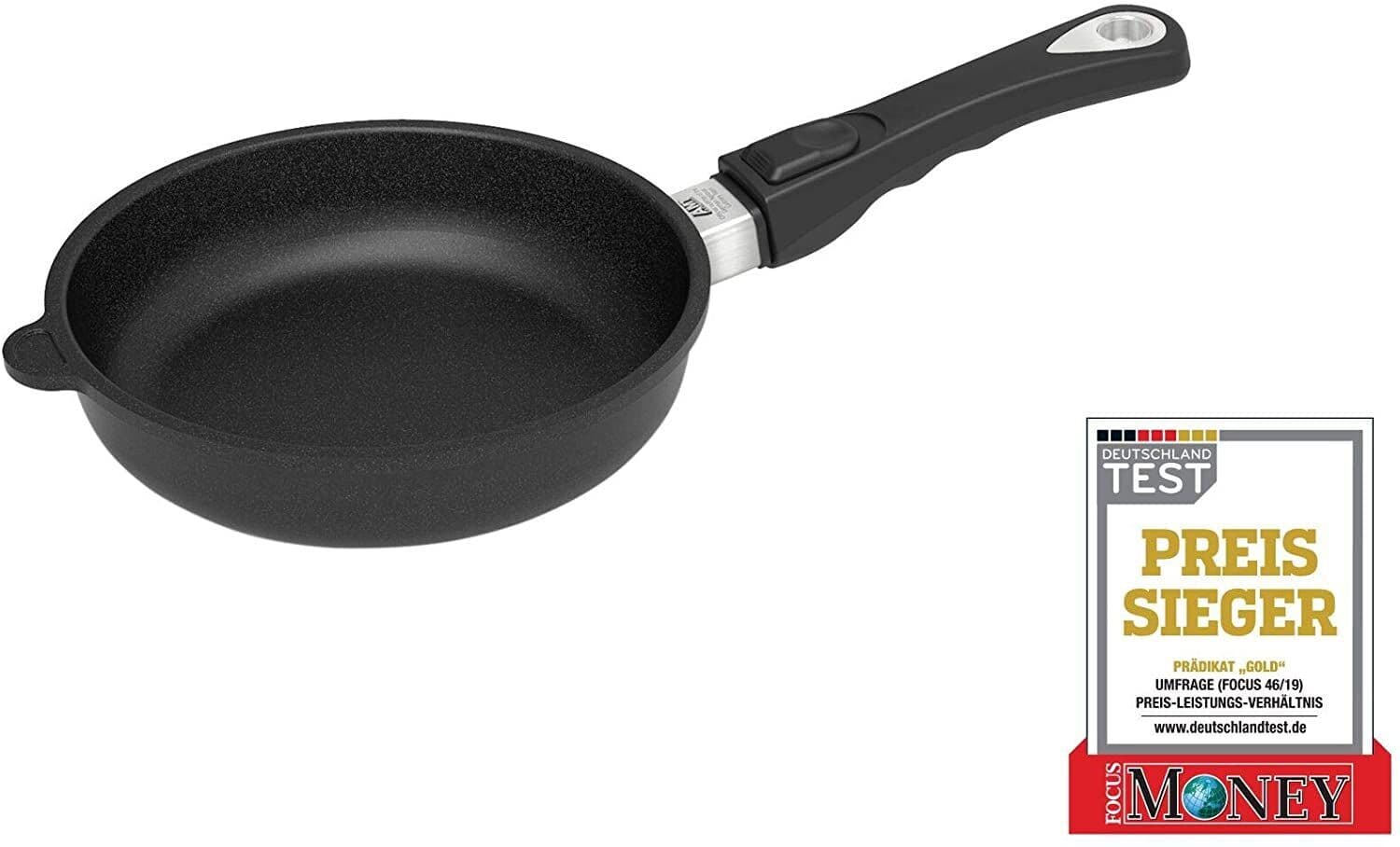 AMT Gastroguss Тиган индукционен Ø 20 см, височина 5 см, с мобилна дръжка