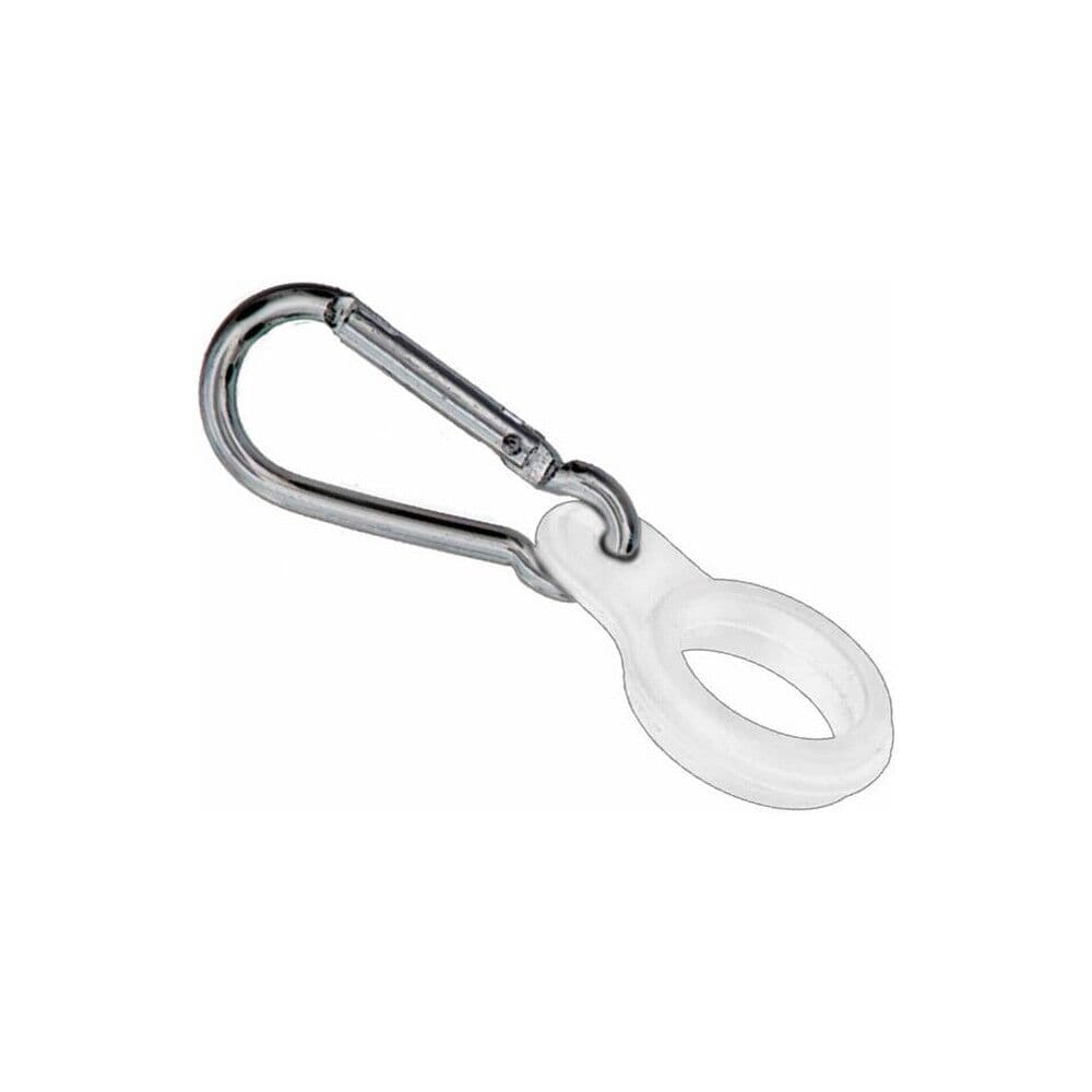 Nerthus Туристически държач за бутилки с карабинер – цвят бял