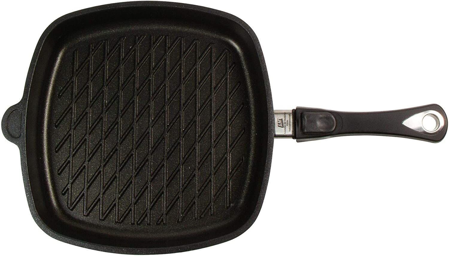 AMT Gastroguss Тиган барбекю – 28 х 28 см, височина 5 см, с мобилна дръжка