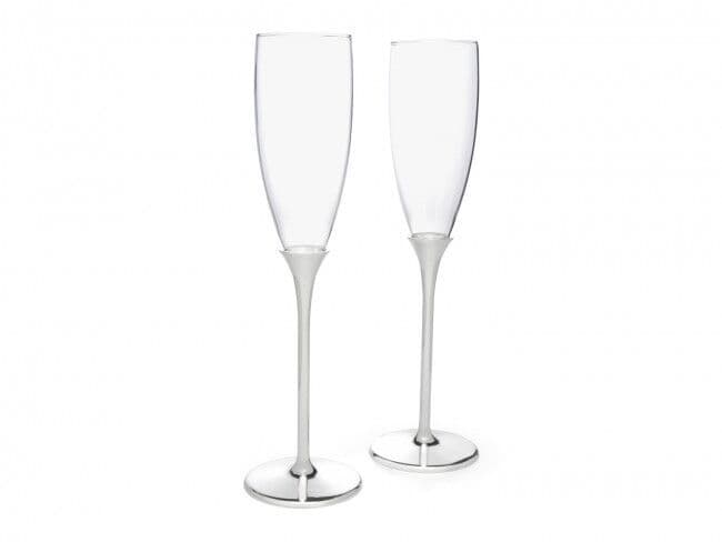 ZILVERSTAD Сет от 2 бр. чаши за шампанско със сребърно покритие “Smooth“