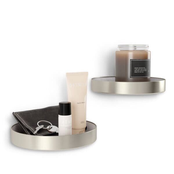 UMBRA Рафтове за стенен монтаж “PERCH“ – 2 бр. – цвят никел