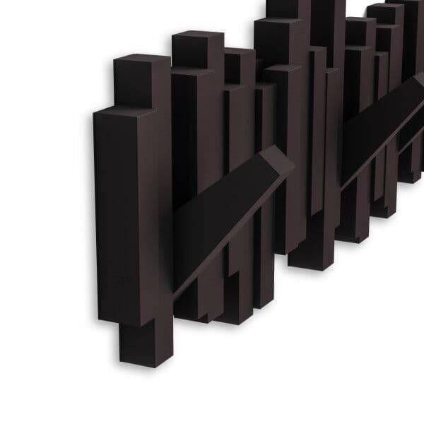 UMBRA Закачалка за стена с 5 бр. закачалки “STICKS“ – цвят еспресо