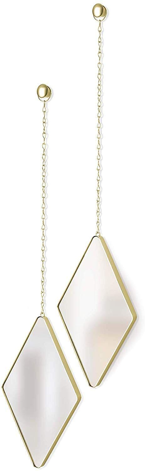 UMBRA Комплект от 3 бр огледала за стена “DIMA“ – цвят месинг