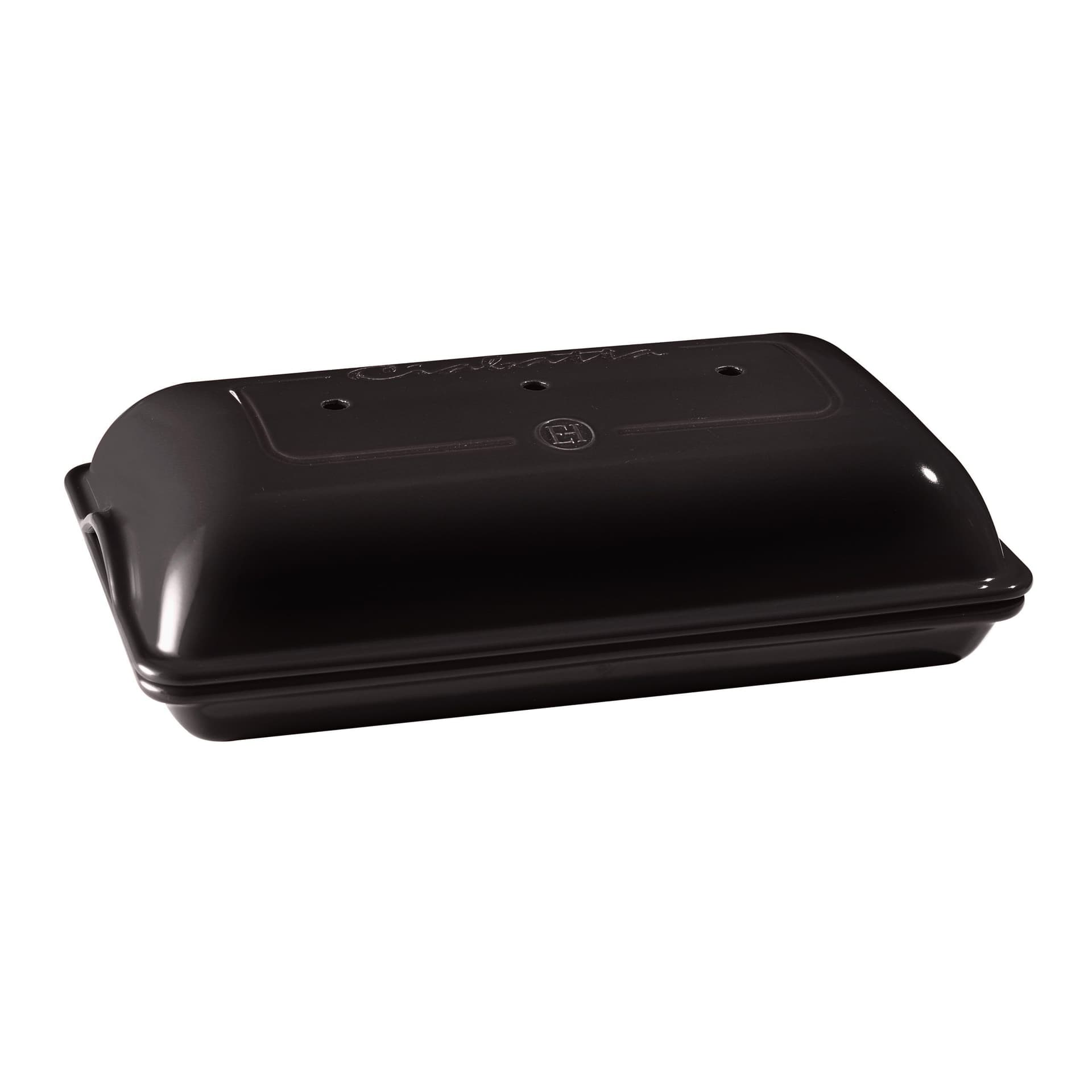 EMILE HENRY Керамична форма за печене на хляб/чабата „CIABATTA BAKER“ – 39 х 23см – цвят черен