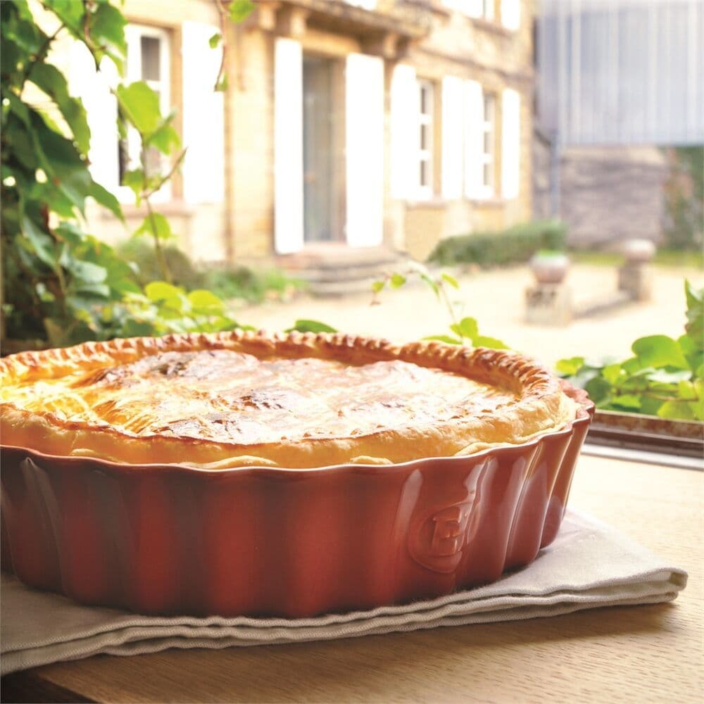 EMILE HENRY Керамична форма за тарт Ø 28 см „DEEP FLAN DISH“- цвят жълт