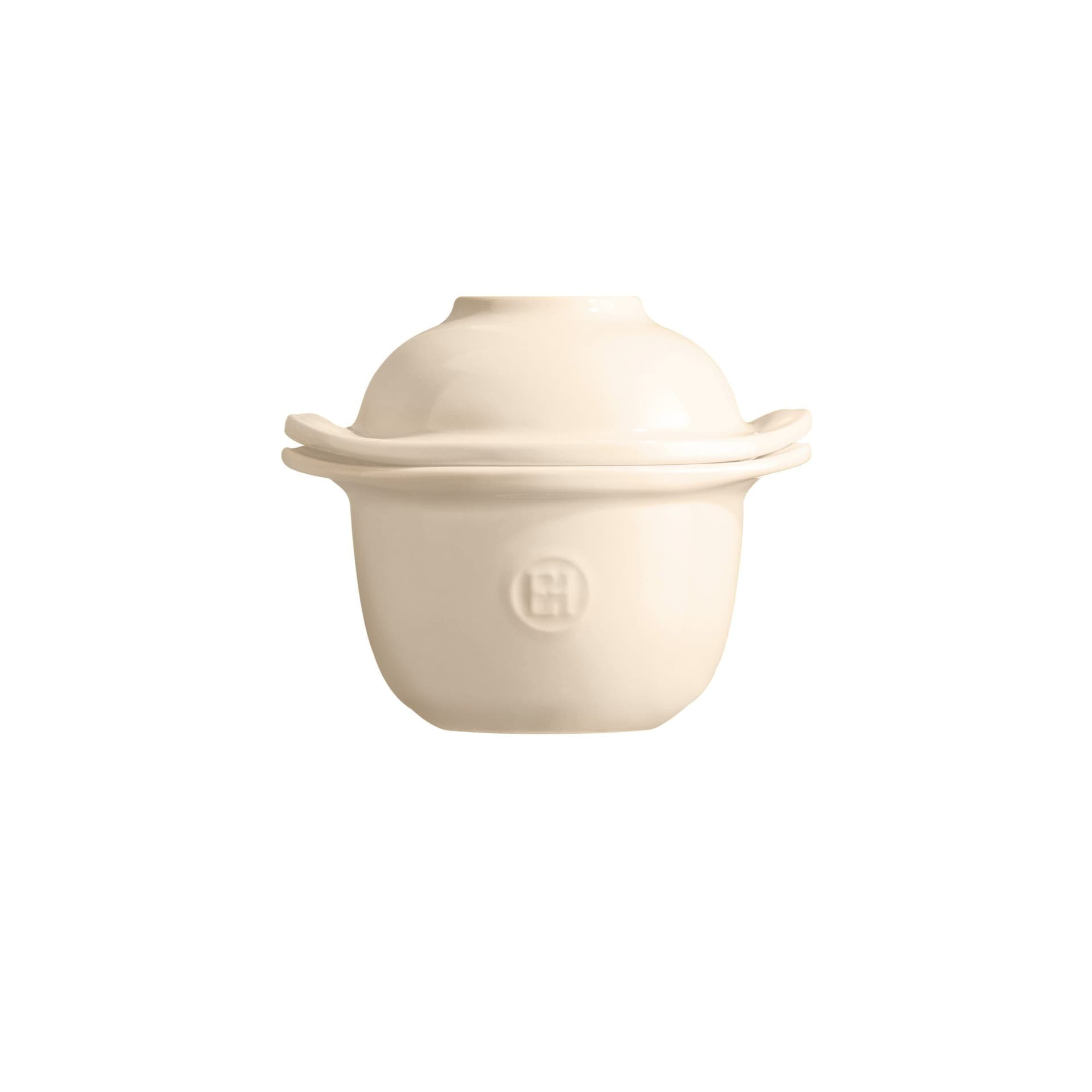 EMILE HENRY Керамично гювече с поставка за яйце „EGG NEST“- цвят екрю