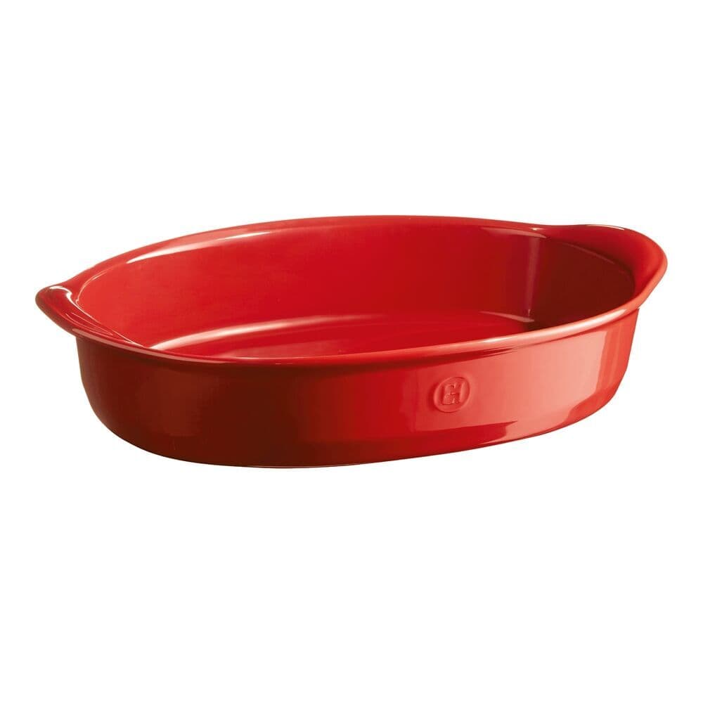 EMILE HENRY Керамична овална форма за печене „LARGE OVAL OVEN DISH“ – 41,5 х 26,5 см – цвят червен