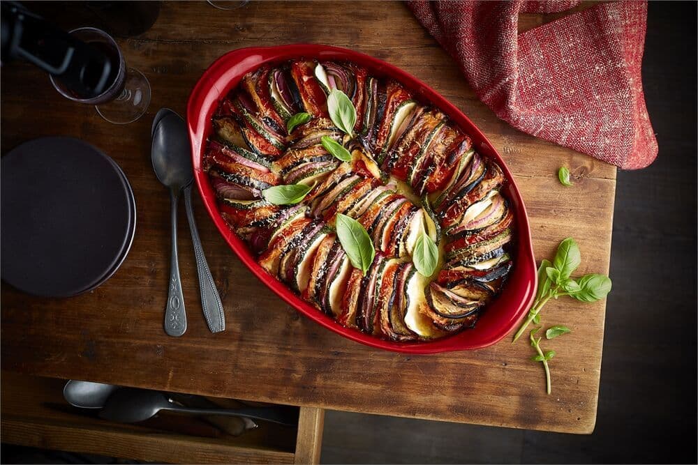 EMILE HENRY Керамична тава „OVAL OVEN DISH“ – 35х22,5 см – цвят сиво-бежов