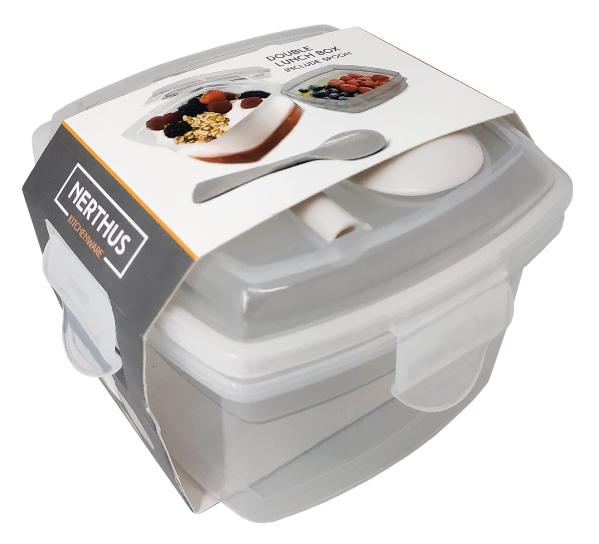 Nerthus Комплект двойна кутия за храна с прибор