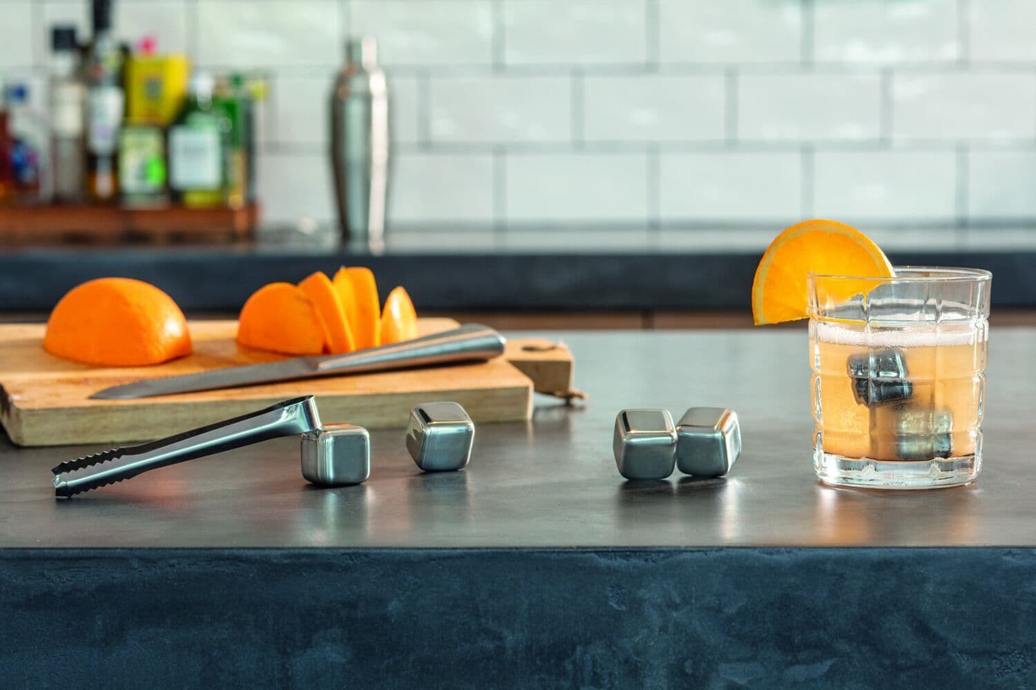 LEOPOLD VIENNA Сет стоманени охладители за напитки 6 бр. с щипки