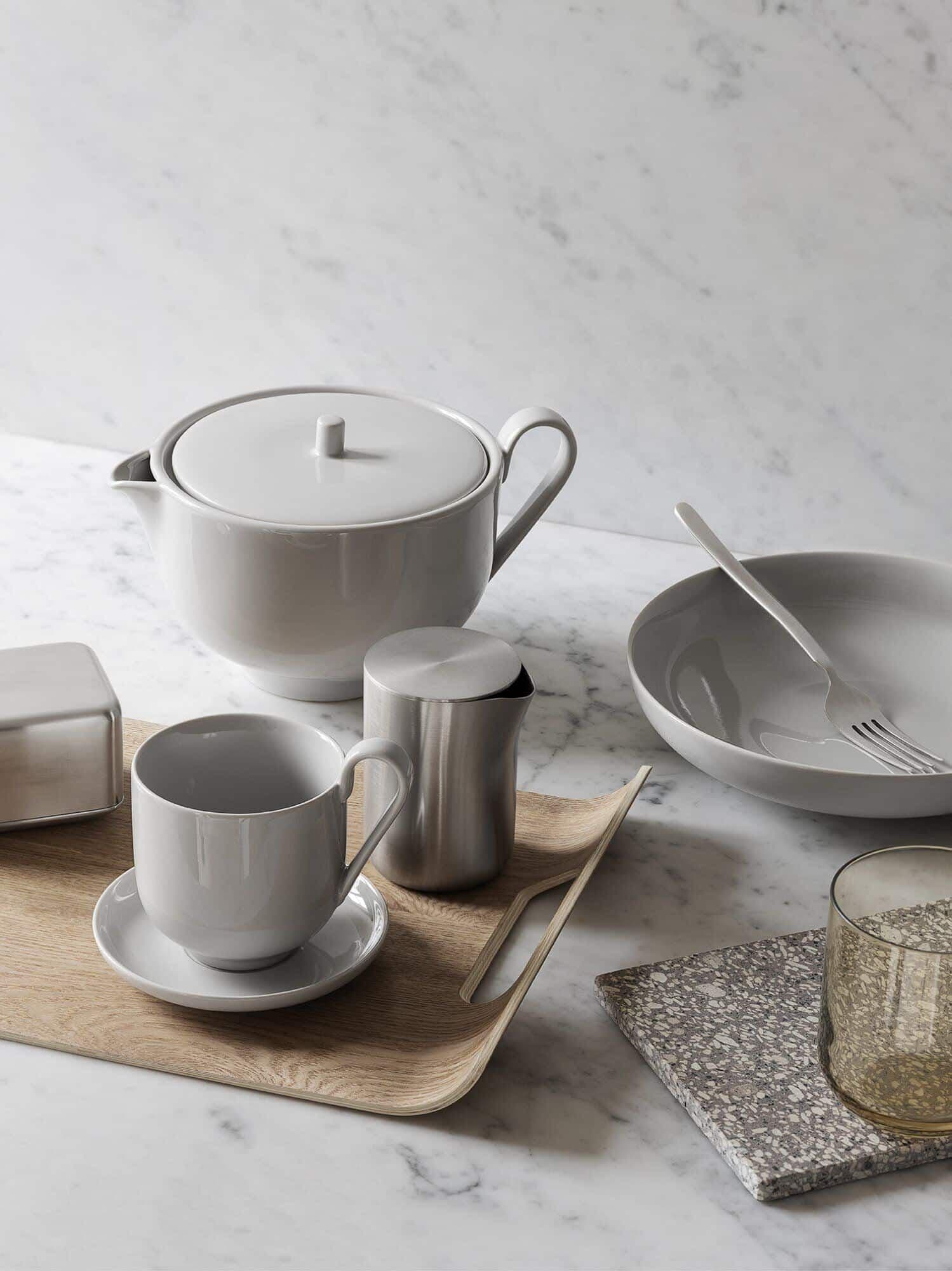 BLOMUS Комплект от 2 бр. чаши за кафе – RO – цвят светло сив (NimbusCloud)