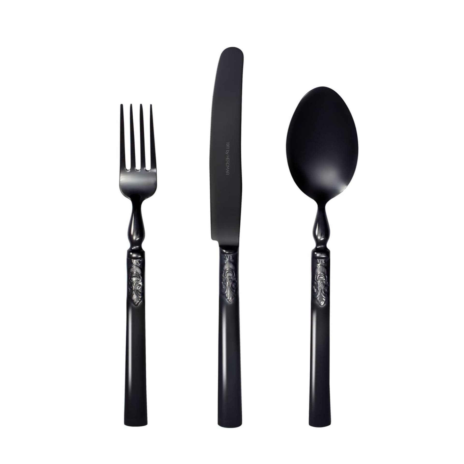 HERDMAR Комплект прибори за хранене “1911“- 36 части – черен мат – PVD покритие