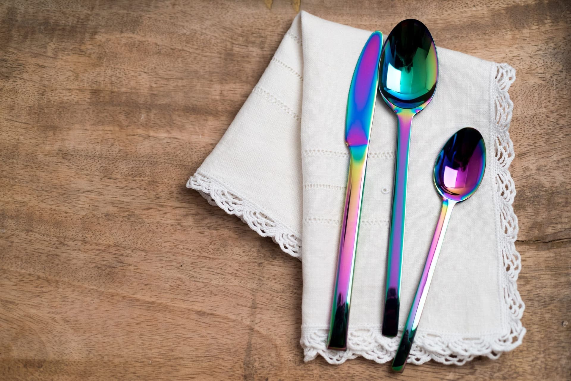 HERDMAR Комплект прибори за хранене “SPIGA“- 36 части – Rainbow / дъга / – PVD покритие