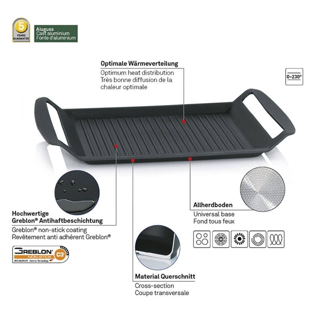 KELA Скара / оребрена плоча за котлон “Kerros“ – 30х24 см.