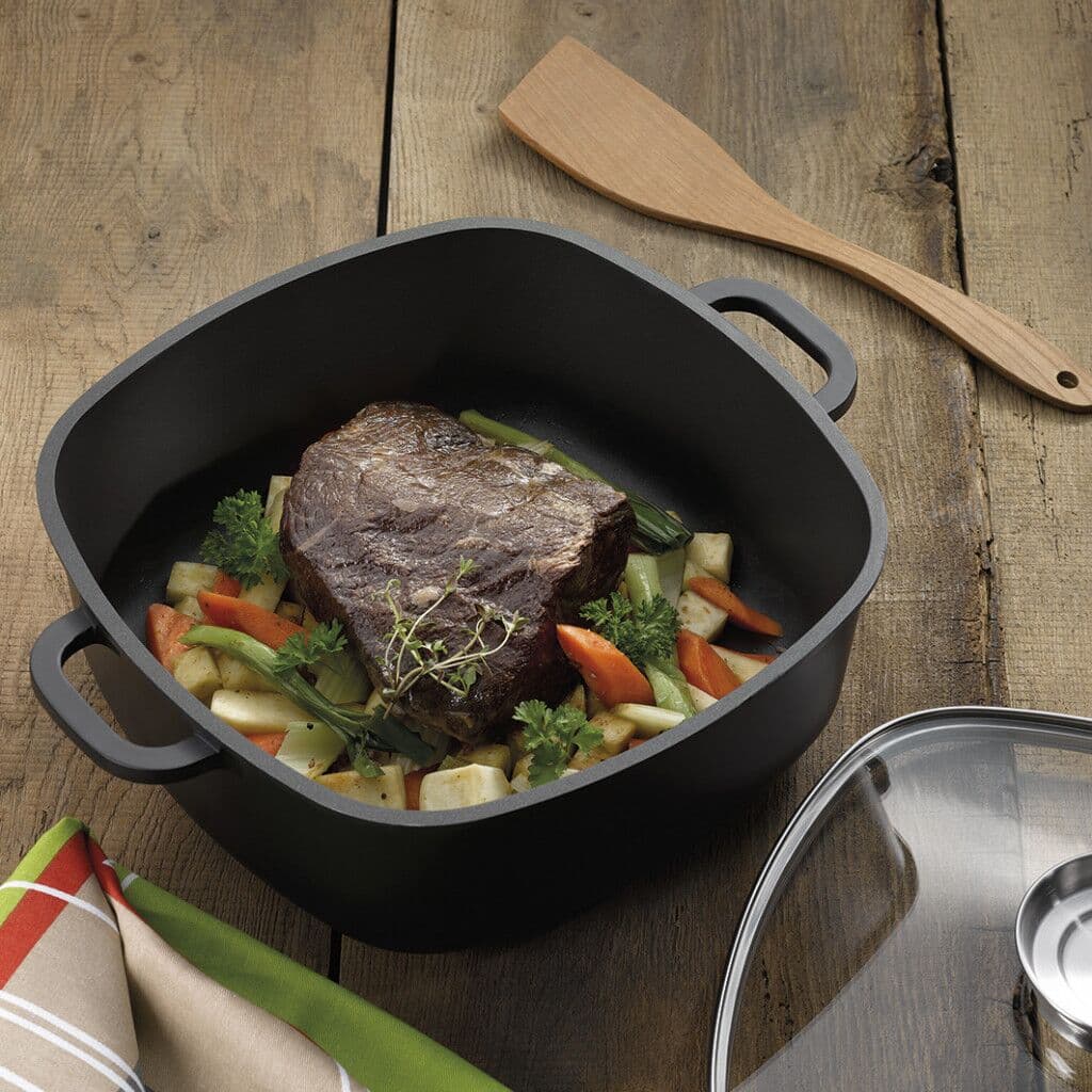 KELA Квадратна тенджера със стъклен капак “Kerros“ – 28х28 см.