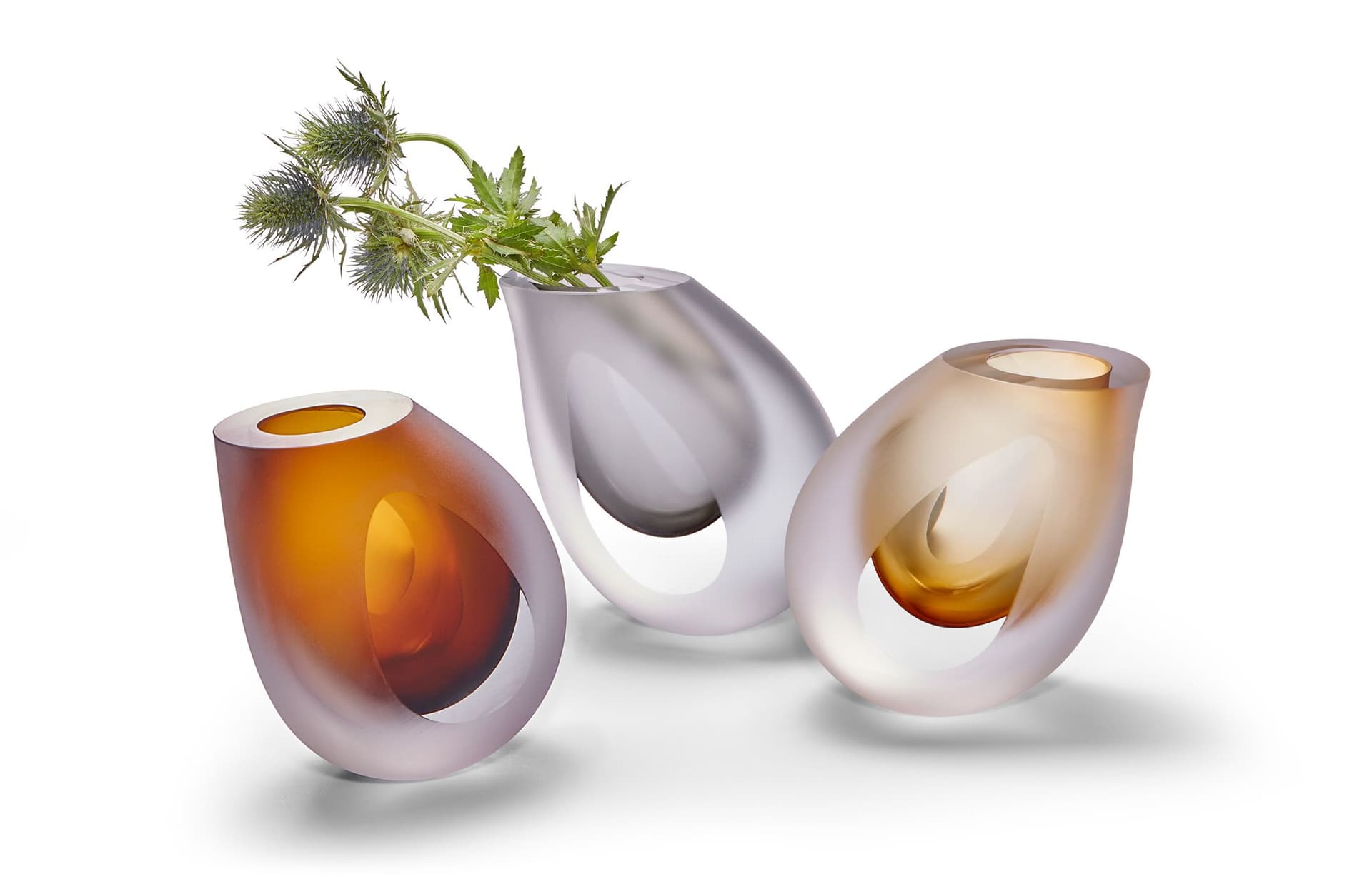 PHILIPPI Ваза “OCCHIO“ – цвят опушено сиво