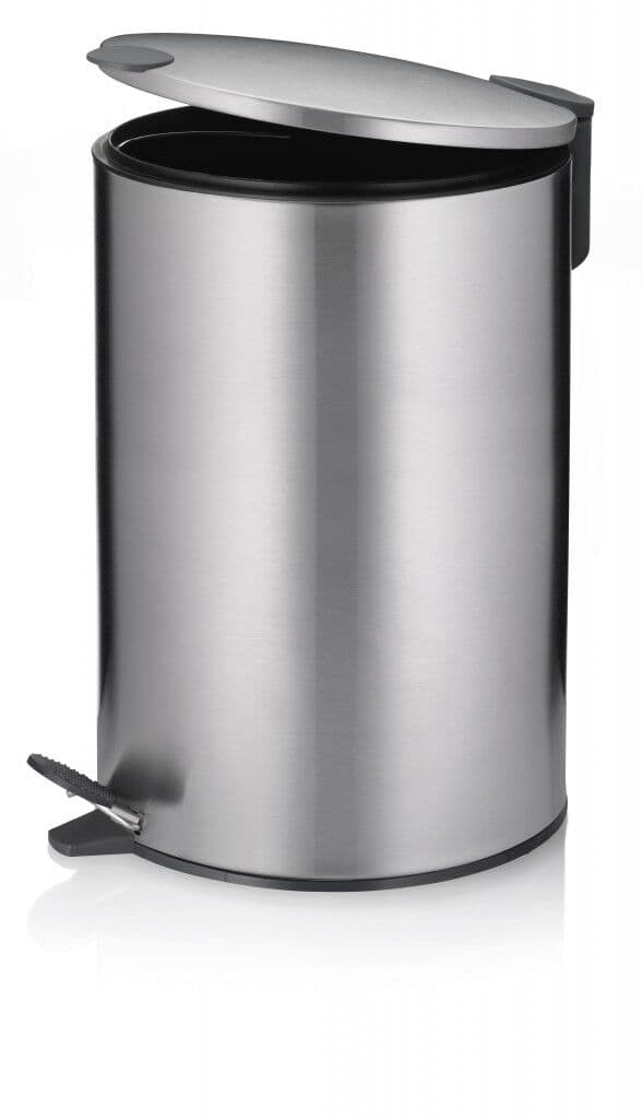 KELA Кош за отпадъци с педал “Mats“ - сребрист мат - 12л.