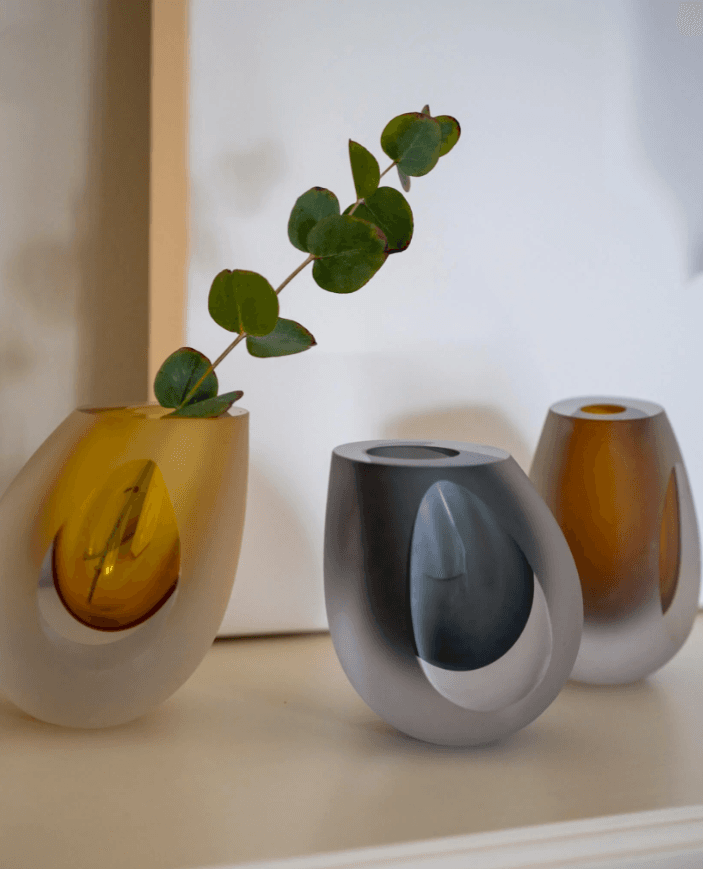 PHILIPPI Ваза “OCCHIO“ – цвят опушено сиво