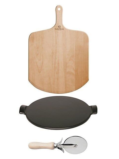 EMILE HENRY Подаръчен сет за пица „PIZZA SЕT“, 3 части – цвят черен