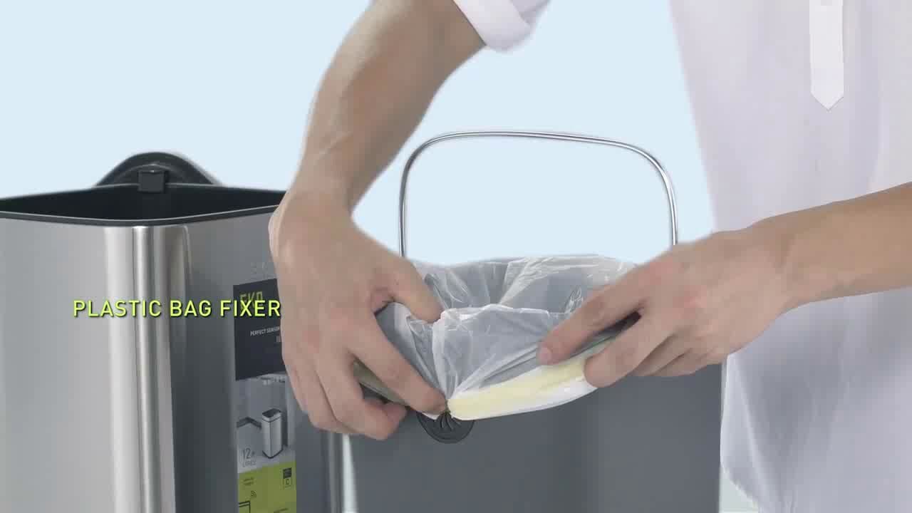 EKO Квадратен сензорен кош за отпадъци “PERFECT“ –  35 литра – мат