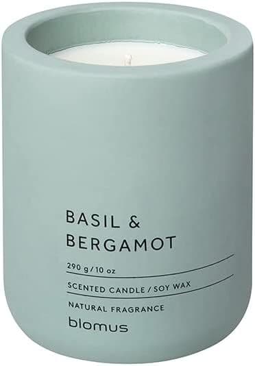 BLOMUS Ароматна свещ FRAGA размер L - аромат Basil &amp; Bergamot - цвят Pine Gray