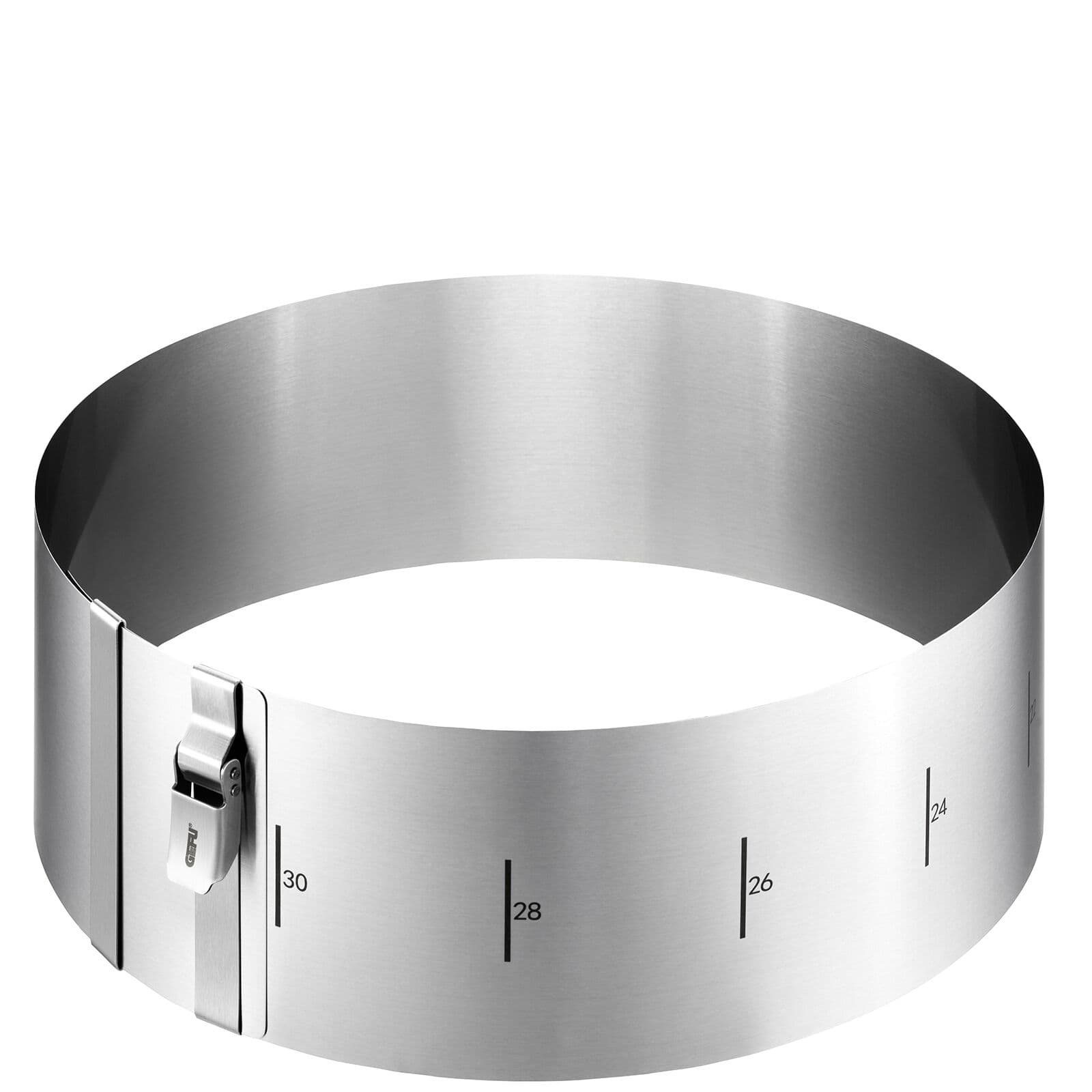 GEFU Кръгъл ринг за торта с регулиране TONDO CLIP – Ø16 – Ø30см, h 10см.