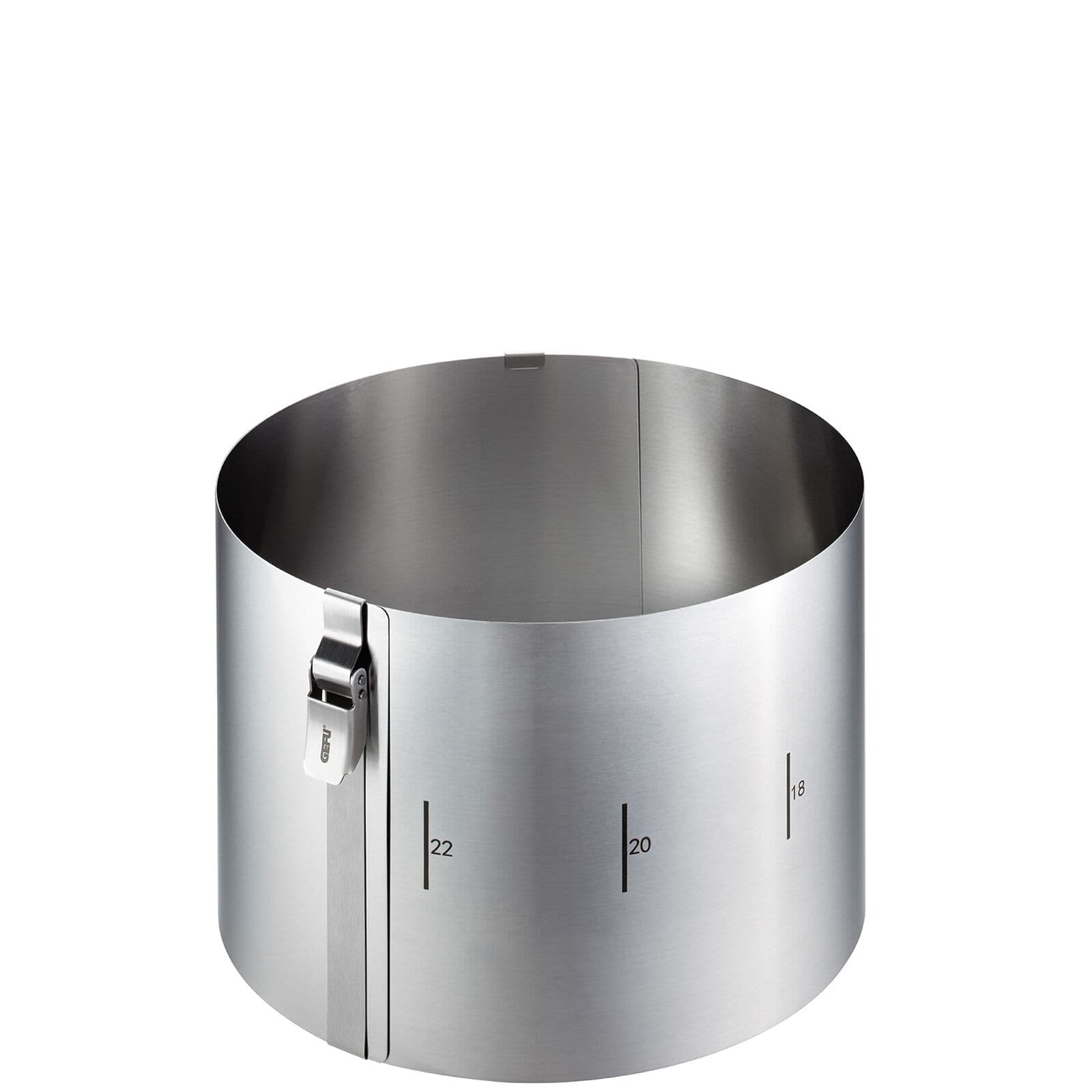 GEFU Кръгъл ринг за торта с регулиране TONDO CLIP – Ø16 – Ø30см, h 15см.