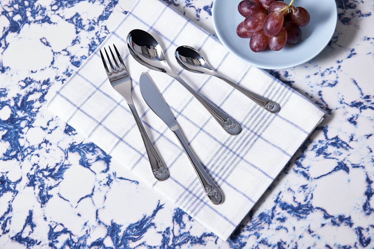 ZILVERSTAD Комплект стоманени детски прибори за хранене “Nature friends“ – 4 части