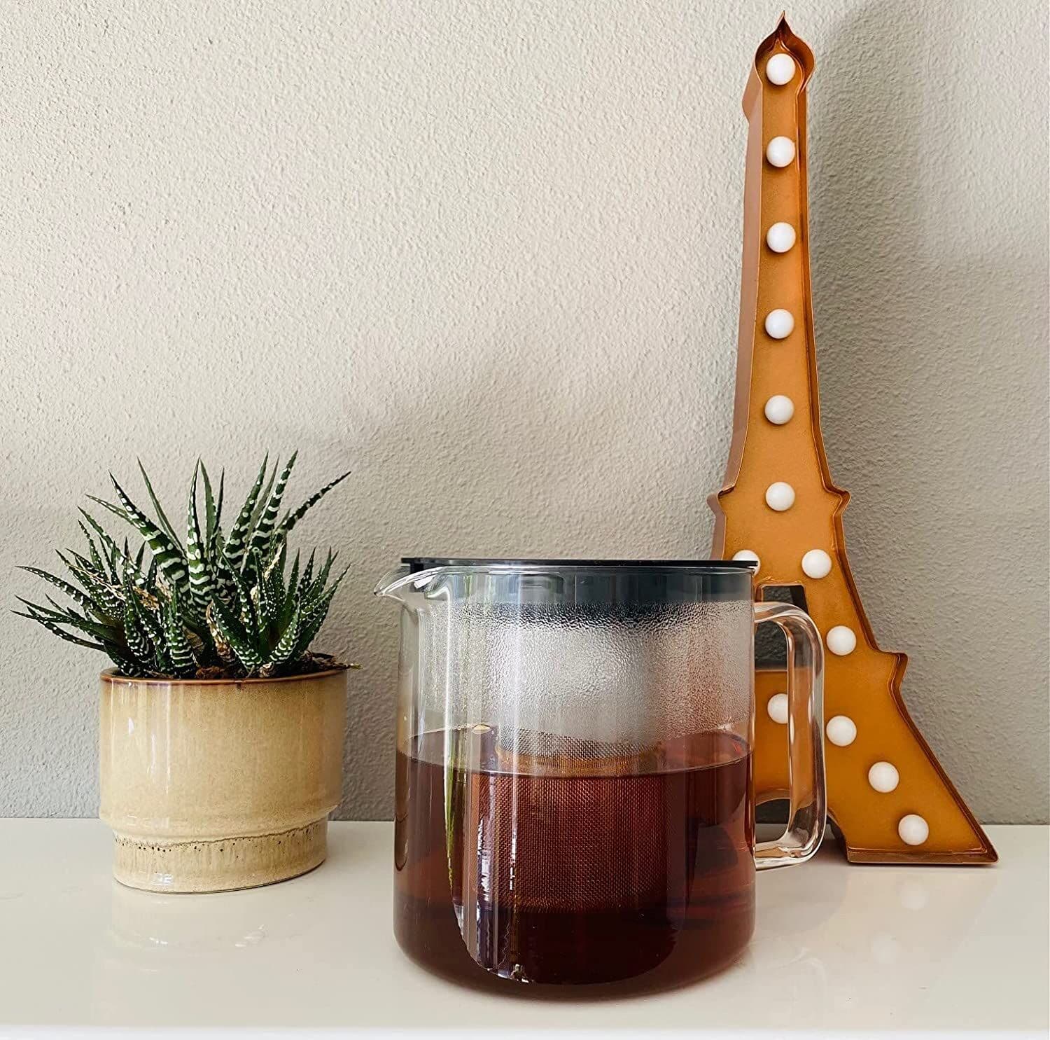 BREDEMEIJER Стъклен чайник със стоманен инфузер “Emma“ – 1,3 л.