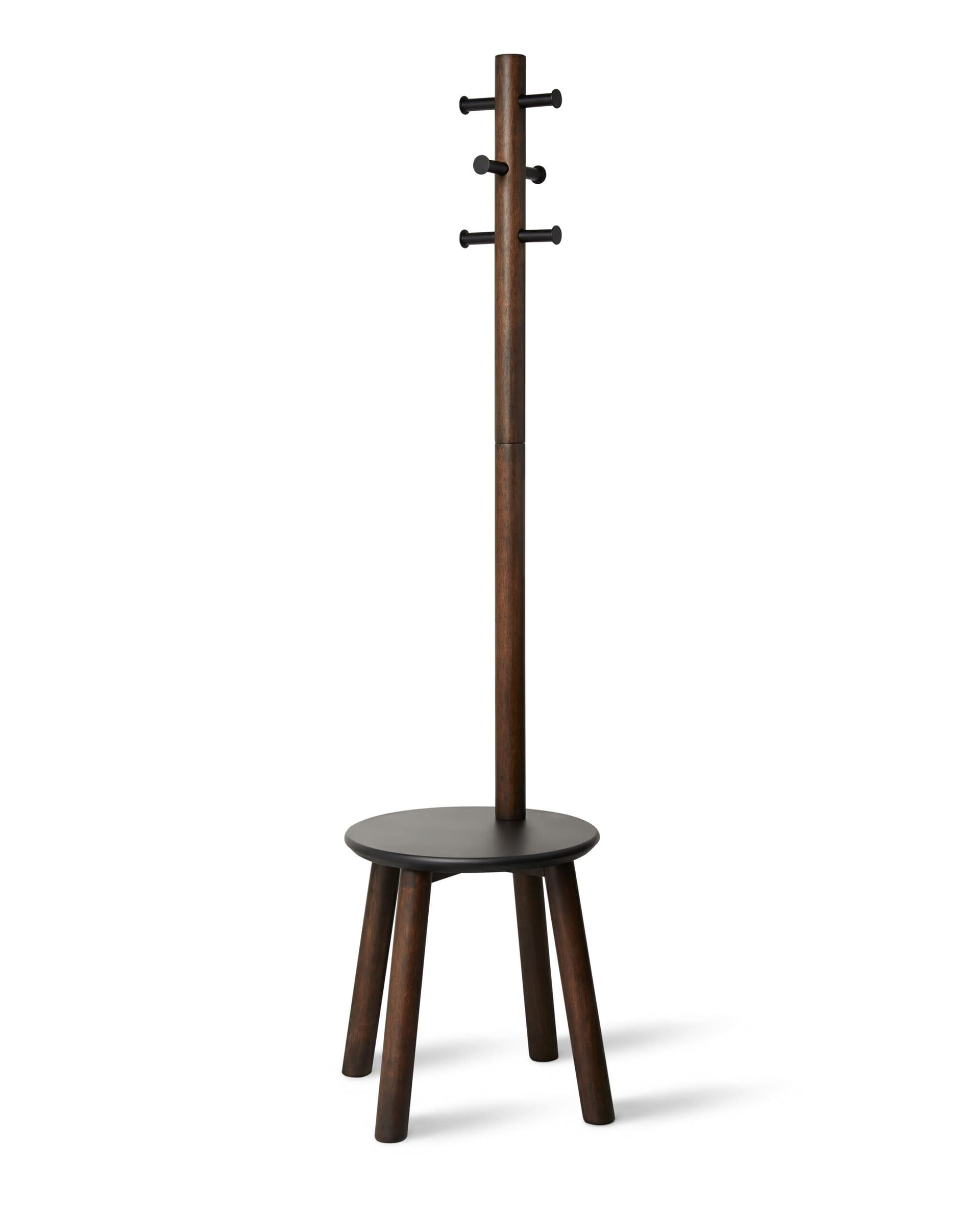 UMBRA Закачалка със стол “PILLAR STOOL“ – цвят орех