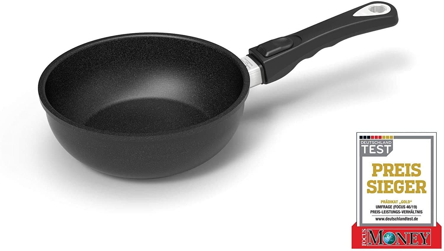 AMT Тиган за сос индукционен 6 см. - Ø 20 см. с мобилна дръжка