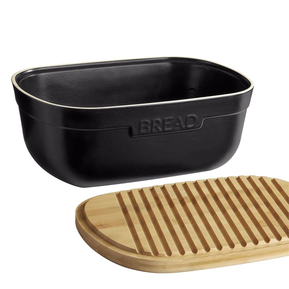 EMILE HENRY Кутия за хляб с дъска „BREAD BOX“ – цвят трюфел