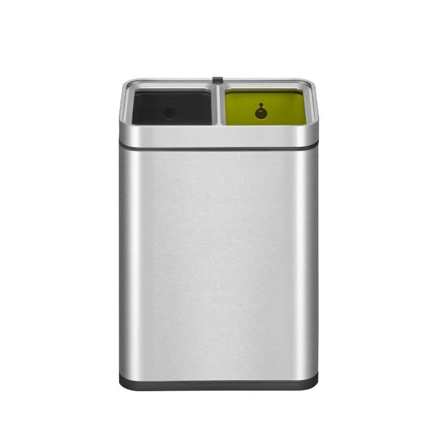 EKO Отворен кош за разделно събиране на отпадъци “LAGUNA SLIM“ - матиран - 2 x 10 л.