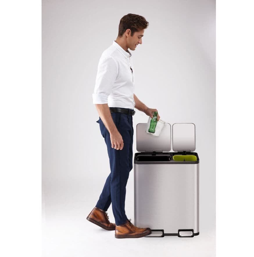 EKO Кош за разделно събиране с 2 педала “ECOCASA“- 30 + 20 л.- мат