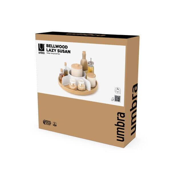 UMBRA Въртящ се органайзер “BELLWOOD“ – цвят бял / дърво