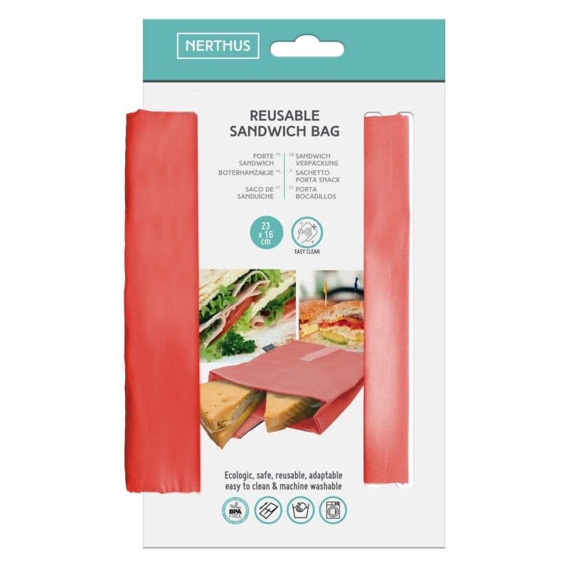 Nerthus Джоб / чанта за сандвичи и храна – XL – цвят корал